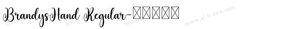 BrandysHand Regular字体转换